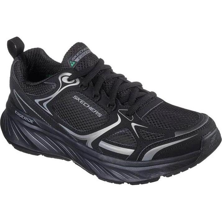 Skechers Uomo Nero Uomini, Sneaker, Edgeride Exodis Schwarze Schuhe, (42.5)