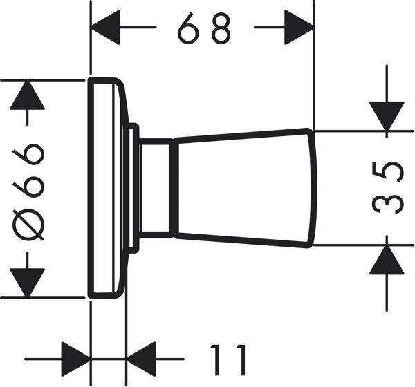 Immagine prodotto hansgrohe Valvola d'arresto HG LOGIS DN 15/DN 20 pronta per il montaggio ad incasso cromo
