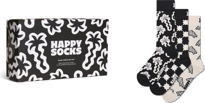 Immagine prodotto Happy Socks Strümpfe BLACK & WHITE Socken 3er Pack (confezione da 3, 41 - 46)