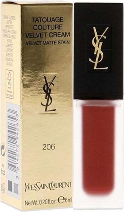 Actual product image Yves Saint Laurent Tatouage Couture Velvet Cream Club Bordeaux 206 (206 Club Bordeaux Red)