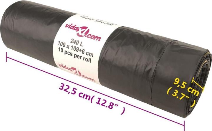Produktbild vidaXL Müllbeutel mit Zugband (15x, 240 l)