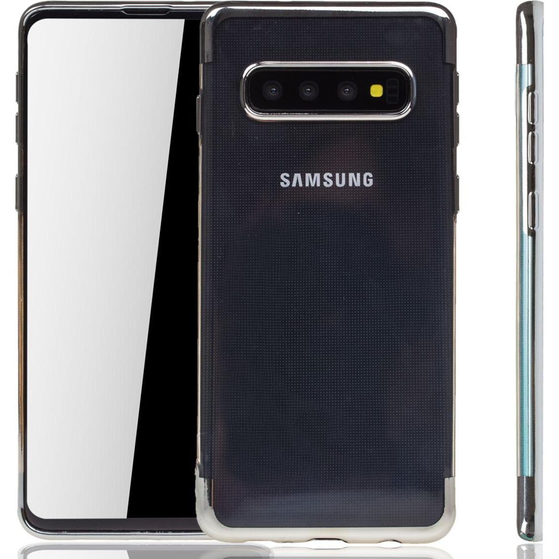 König Design Handyhülle für Samsung Galaxy S10 Plus Schutzcase Backcover Bumper Etuis Silber (Samsung Galaxy S10+), Smar...