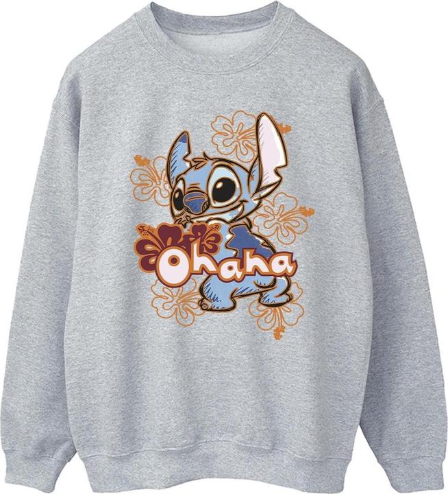 Immagine prodotto Disney Lilo And Stitch Ohana Orange Hibiscus Felpa Uomo (L)