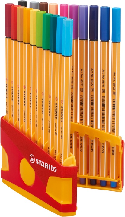 Produktbild STABILO point 88 Fineliner (Mehrfarbig, 20 x)