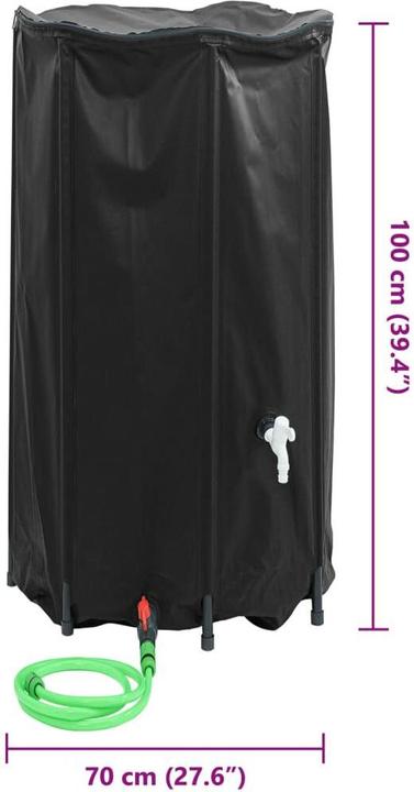 Produktbild VidaXL Wassertank mit Wasserhahn Faltbar 380 L PVC (380 l)
