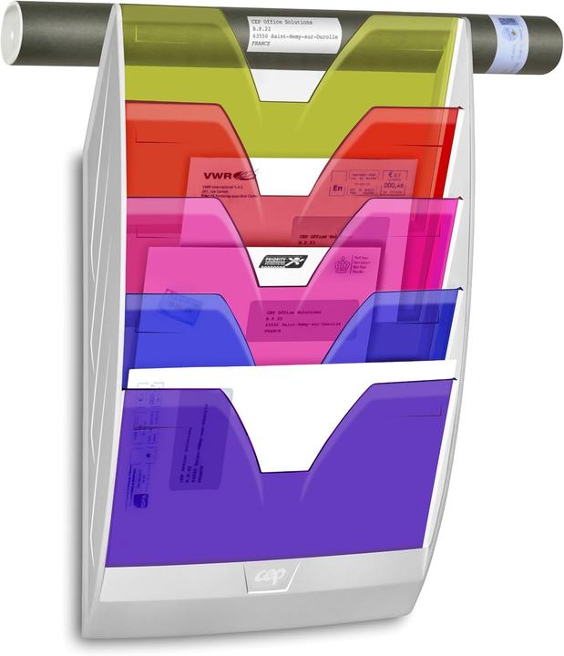 Image du produit Durable Porte-Brochures Mural 5f.We/Coloré (35 x 12 x 58 cm)