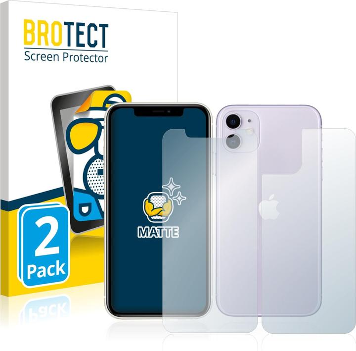 Actual product image BROTECT Anti-glare screen protector matt (2 Piece, Apple iPhone 11)