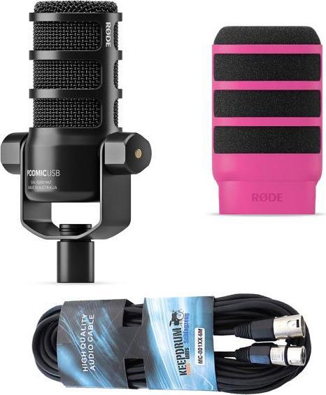 Podmic USB USB-C zu USB-C Kabel 3m Schaumstoff-Popschutz Rode WS14P Popschutz keepdrum XLR-Kabel