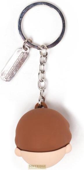 Actual product image Rick And Morty Morty Face 3D Rubber Keychain