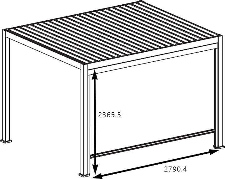 Actual product image Leco Rollo 3 m zur Lamellenpergola DELUXE anthrazit (300 cm, 279 cm)