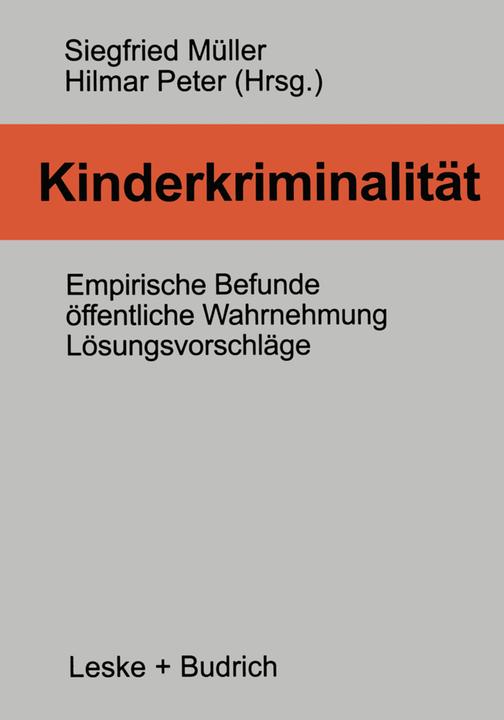 Produktbild Kinderkriminalität (Deutsch)