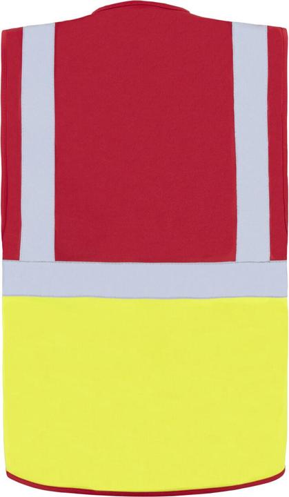 Actual product image Korntex Comfort Warnweste „Hamburg“ - Multifunktional - Rot/Signal-Gelb - 4XL (4XL)