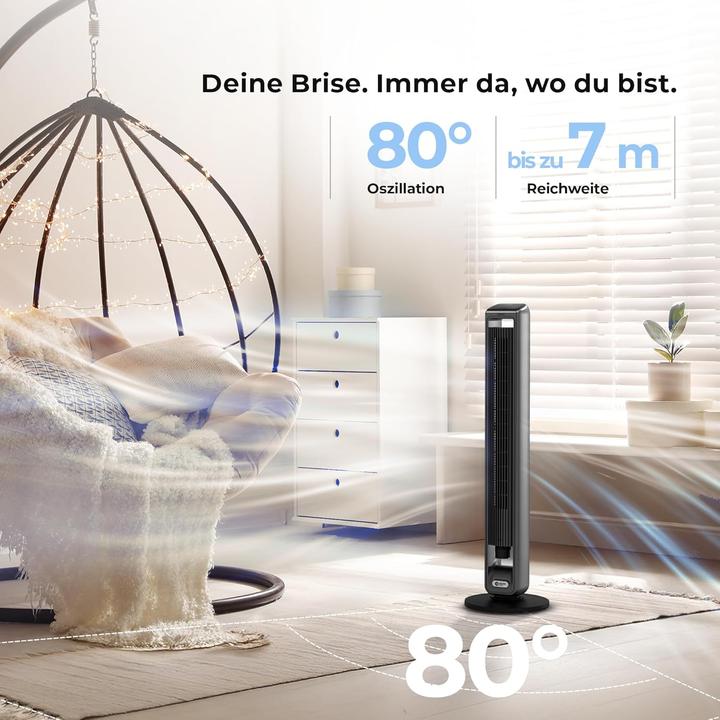 Produktbild Balter Turmventilator mit Fernbedienung und Timer (29 dB)