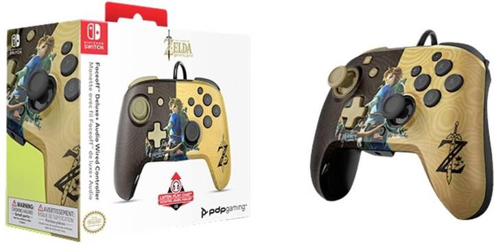 Produktbild PDP Controller Faceoff Deluxe+Audio Zelda Switch (Switch OLED, Switch)