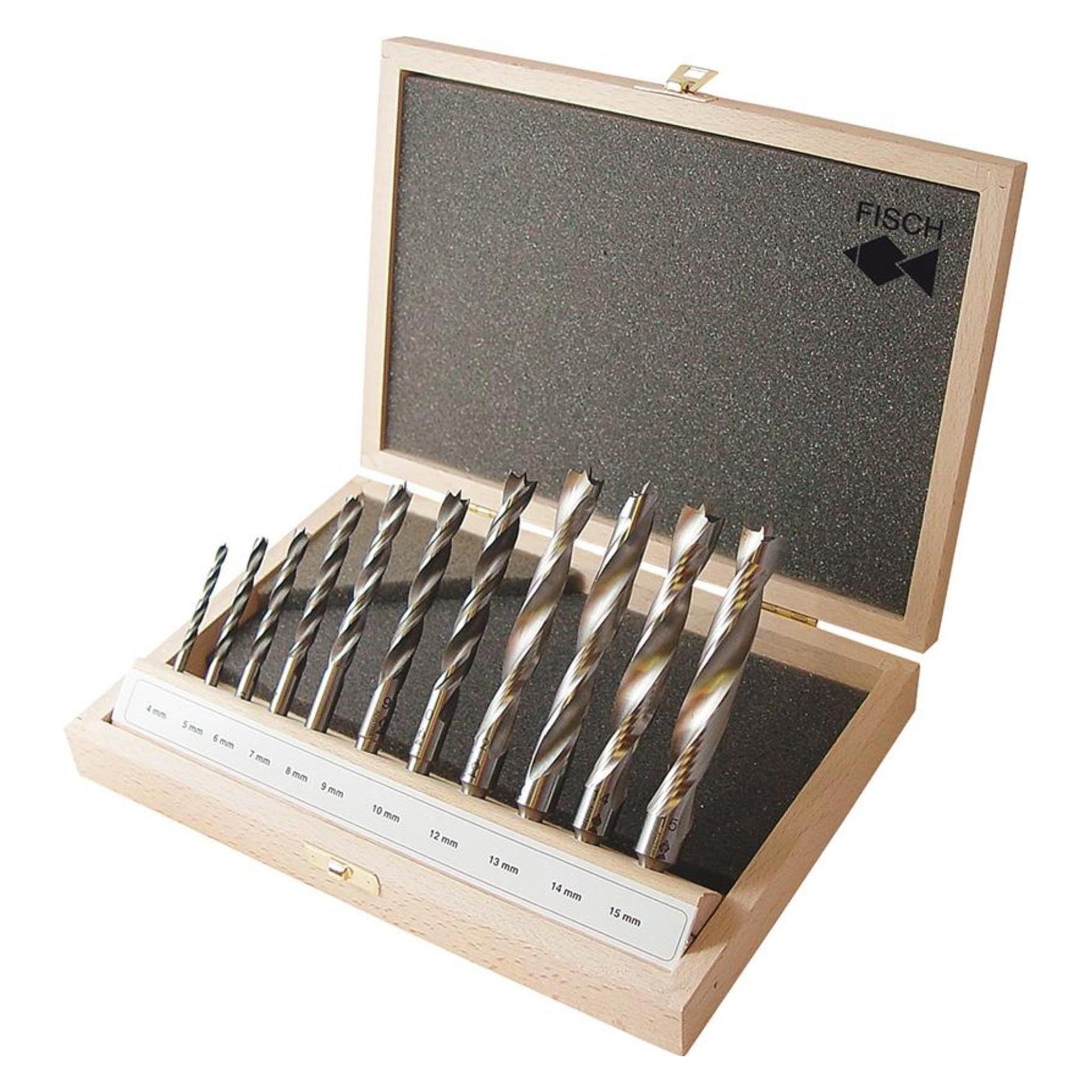 Fisch Holzspiralbohrer Satz HSS Profi 11-tlg. 4-16mm R (10 Millimeter, 12 Millimeter, 14 Millimeter, 15 Millimeter, 16 Millimeter, 4 Millimeter, 5 Millimeter, 6 Millimeter, 7 Millimeter, 8 Millimeter, 9 Millimeter) (204087)