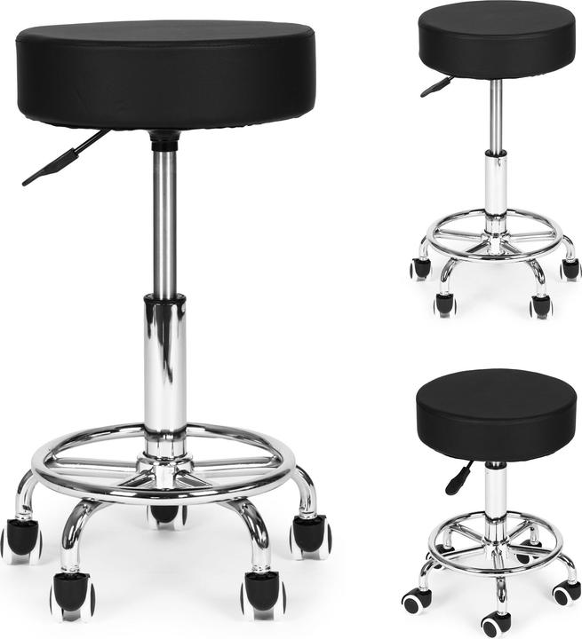Image du produit Modernhome Drehhocker Kosmetik Medizinischer Verstellbarer Stuhl Schwarz