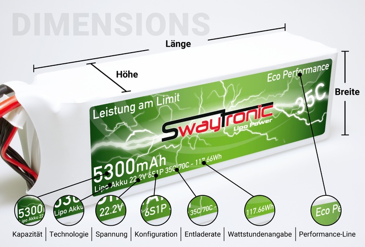 Actual product image Swaytronic Battery (3.70 V, 650 mAh)