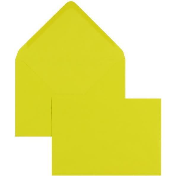 Blanke, Briefumschlag, Briefumschläge 125x175mm (DIN B6) 100g/qm gummiert VE=100 Stück gelb (100 x)