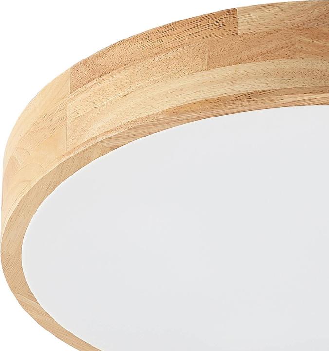 Actual product image Lindby Tanju ceiling light, oak wood Ø 50 cm (E27)