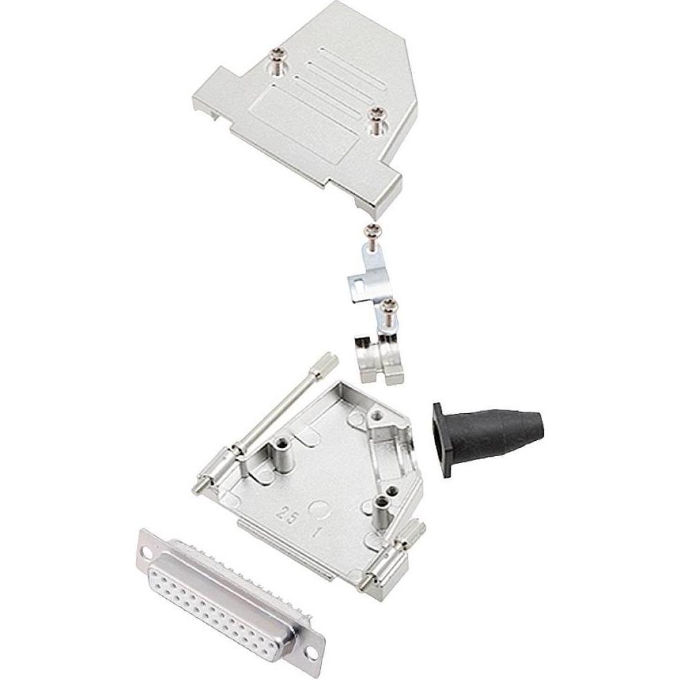 Encitech DTSL25-LJSRG-S-DMS-W-K 6355-8042-33 D-SUB Buchsenleisten-Set 45 ° Polza, Elektronikkabel + Stecker