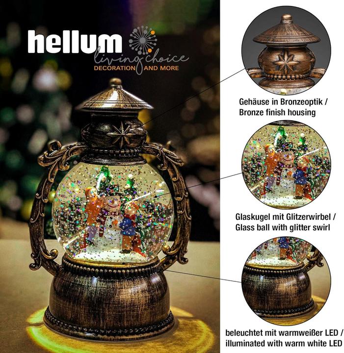Produktbild Hellum Schneekugel - LED Laterne (524321)