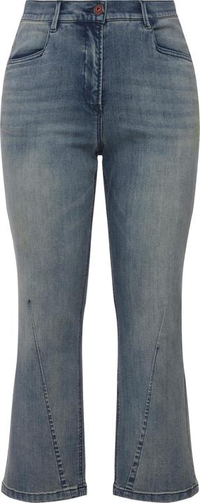 Produktbild Ulla Popken Jeans Mandy, Farbspritzer, Ziernaht, weites Bein (56)