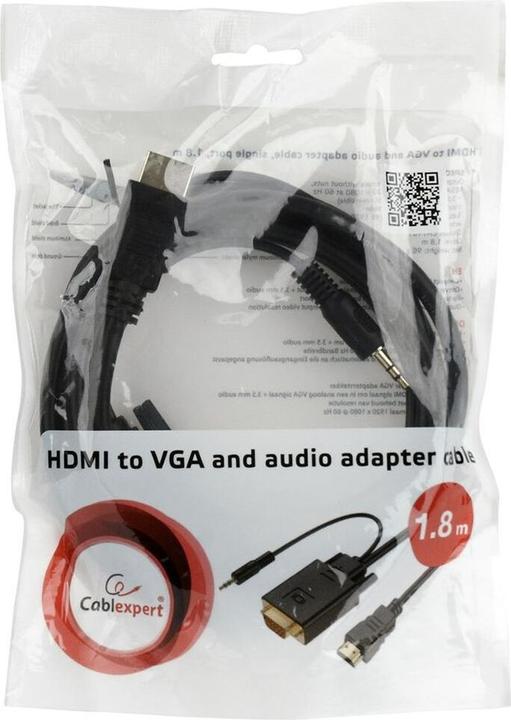 Actual product image Gembird A-HDMI-VGA-03-10 Video cable adapter HDMI + (3 m)