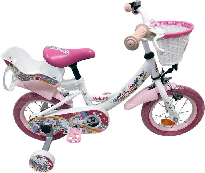 Actual product image Volare - Children's Bicycle 12 - Unicorn White (61273) (12")