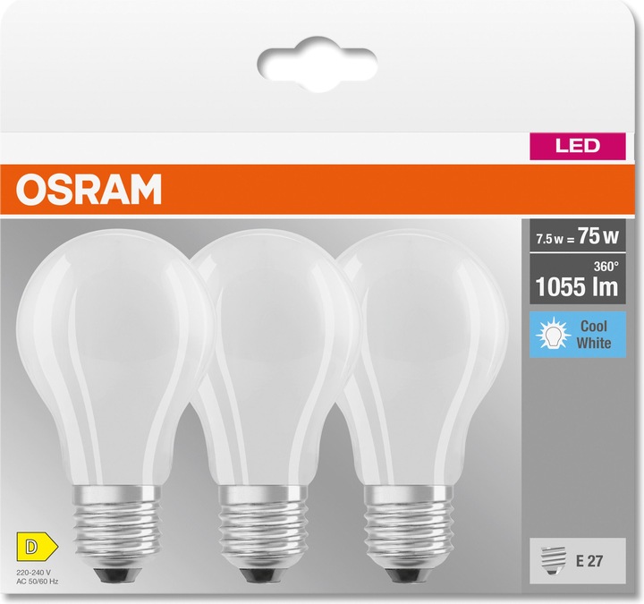 Produktbild Osram Led Base Classic A (E27, 7.50 W, 1055 lm, 10 x, D)