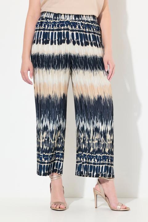 Actual product image Miamoda Knee-Length Elastic Waist Batik Stripe Crash Culottes (48)