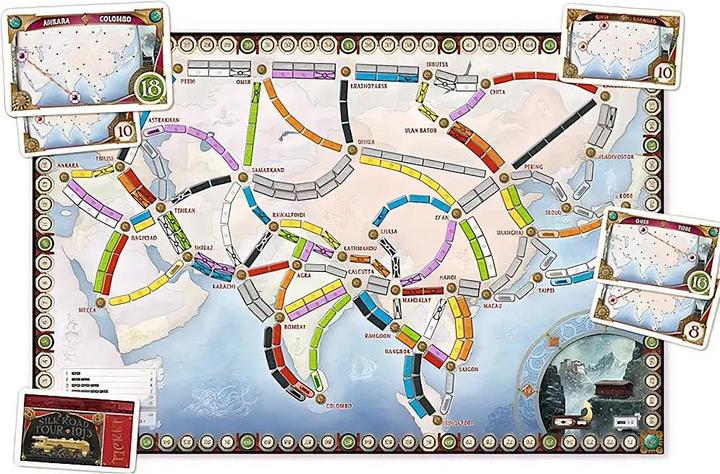 Produktbild Asmodée Ttr Ticket To Ride Map Collection N 1 Asia Legendary Asia (Deutsch, Englisch, Französisch, 2 - 5 Spieler)