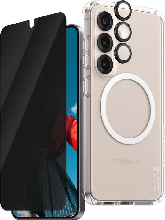PanzerGlass CARE by ® Flagship 3-in-1 Privacy Set Samsung Galaxy S 2025 (1 Stück, Samsung Galaxy S25)