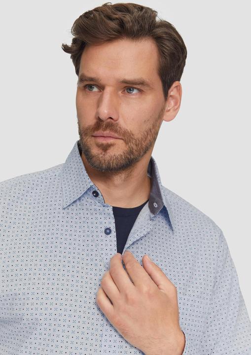Immagine prodotto s.Oliver Hemd Slim Fit: Gemustertes Hemd mit Kentkragen (S)