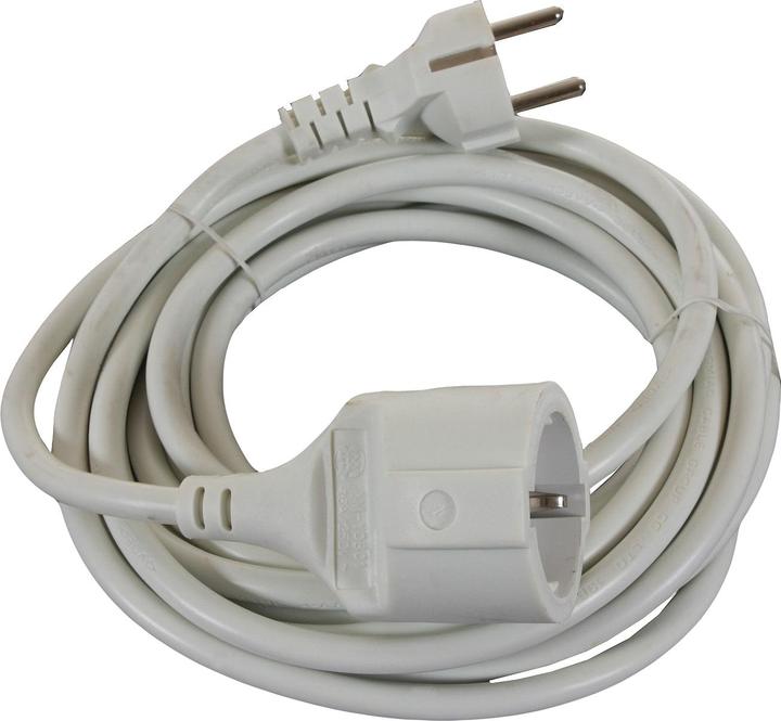 Image du produit Kopp 143301011. couleur du produit : blanc, couleur du câble : blanc. Intensité (maximum) : 16 A. (5 m, CEE 7/4)