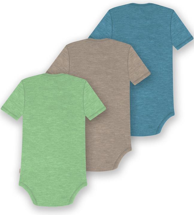 Produktbild Normani 3er Set Baby Merino Body Kurzarm „Tauranga" - 9299 (80)