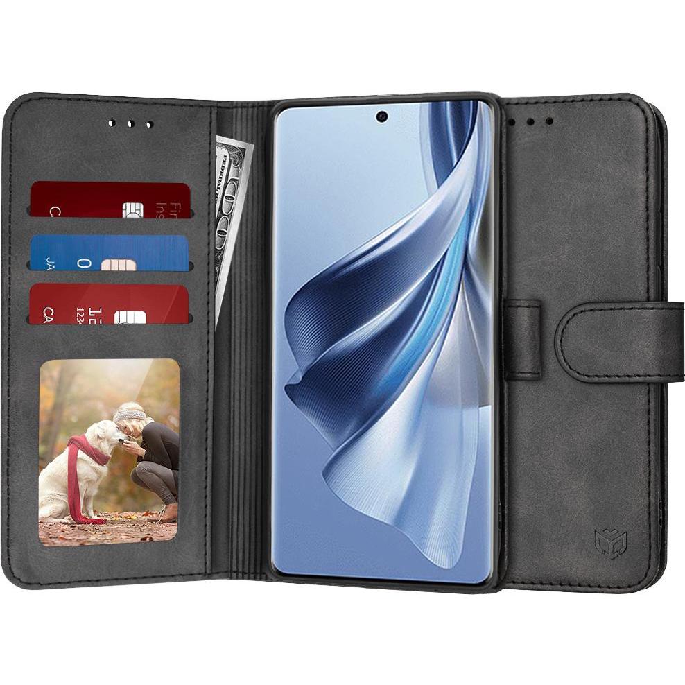 Techsuit - Diary Book - Oppo Reno10 / Reno10 Pro - Black (OPPO Reno 10), Cover smartphone, Nero