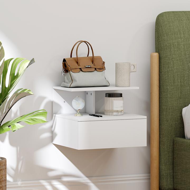 Immagine prodotto Homcom Nachttisch Spanplatte Weiss (35 x 35 x 31.60 cm)