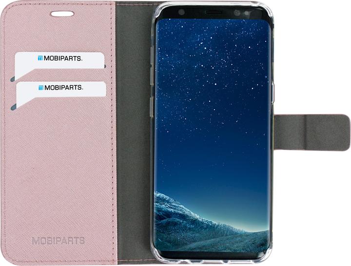 Actual product image Mobiparts Saffiano Wallet Case Samsung Galaxy S8 Pink (Samsung Galaxy S8+)