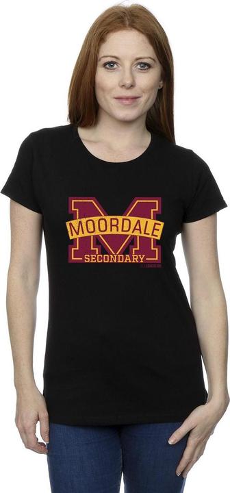 Actual product image Netflix Womens/Ladies Sex Education Moordale Cracked M Logo 2 Cotton T-Shirt (L)
