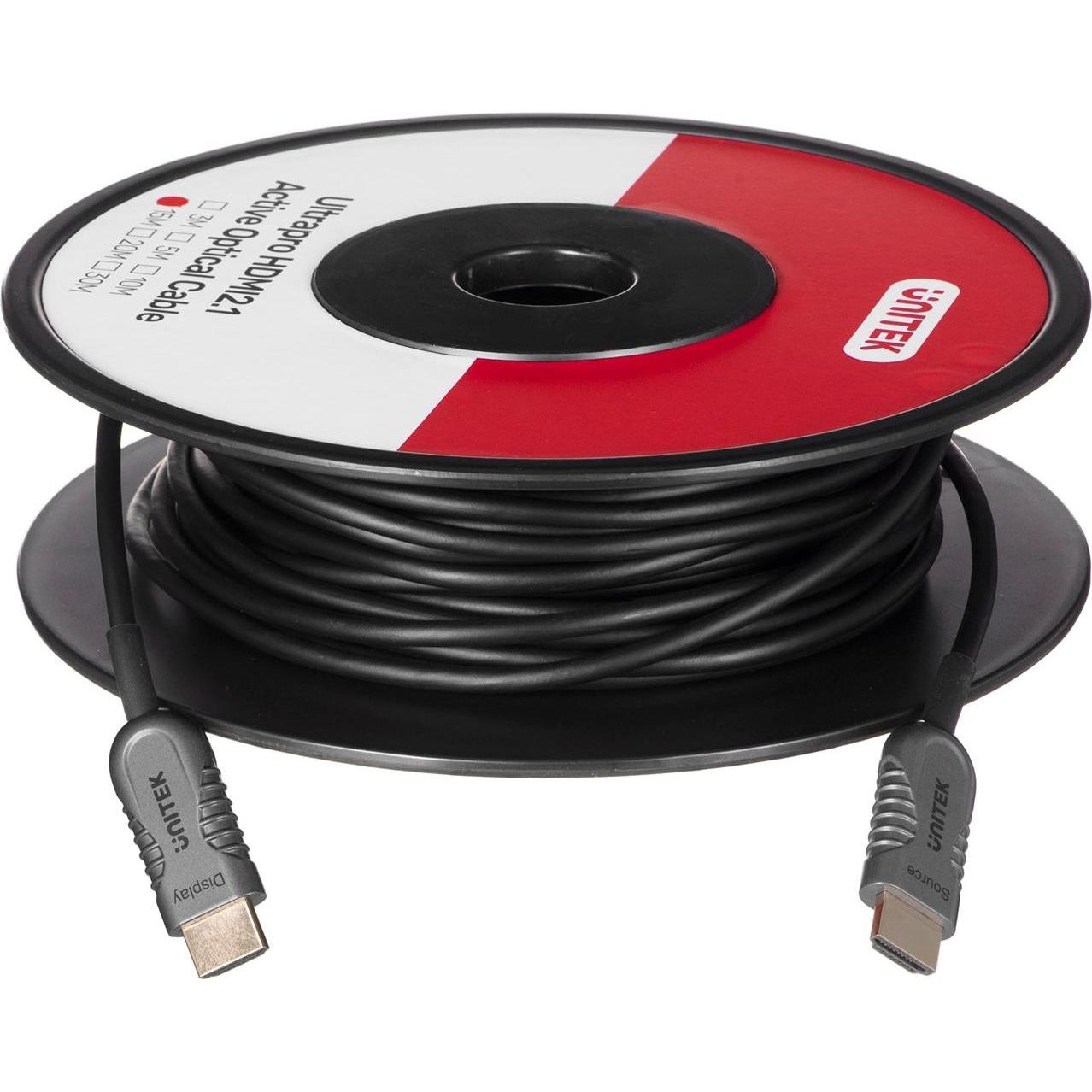 Thumbnail - Unitek C11028DGY Optic Cable HDMI 15m (15 m, HDMI), Video Kabel