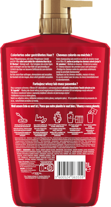 Produktbild L'Oréal Paris Colorvive/Vibrancy (1000 ml, Flüssiges Shampoo)