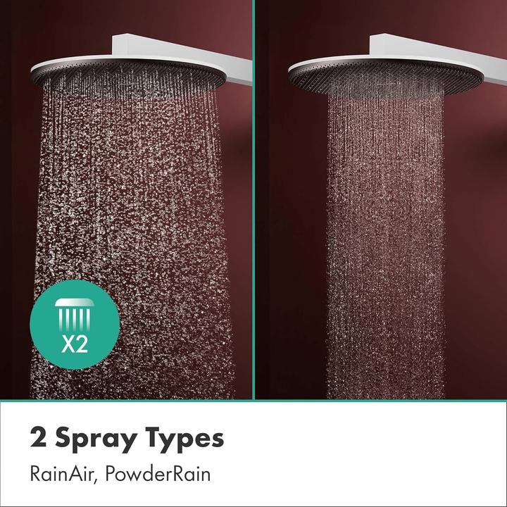 Produktbild hansgrohe Hoofddouche mit Regendusche und Anti-Kalk-Funktion für Wandmontage (2 Strahlarten, 10.10 l/min)