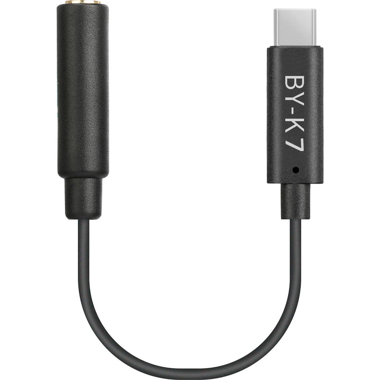 Boya Adattatore universale BY-K7 da 3,5 mm TRS a USB-C per DJI Osmo Action, Microfono