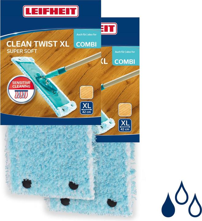 Image du produit Leifheit Housse CLEAN TWIST XL / Combi XL super soft 2 pièces (2 pcs)