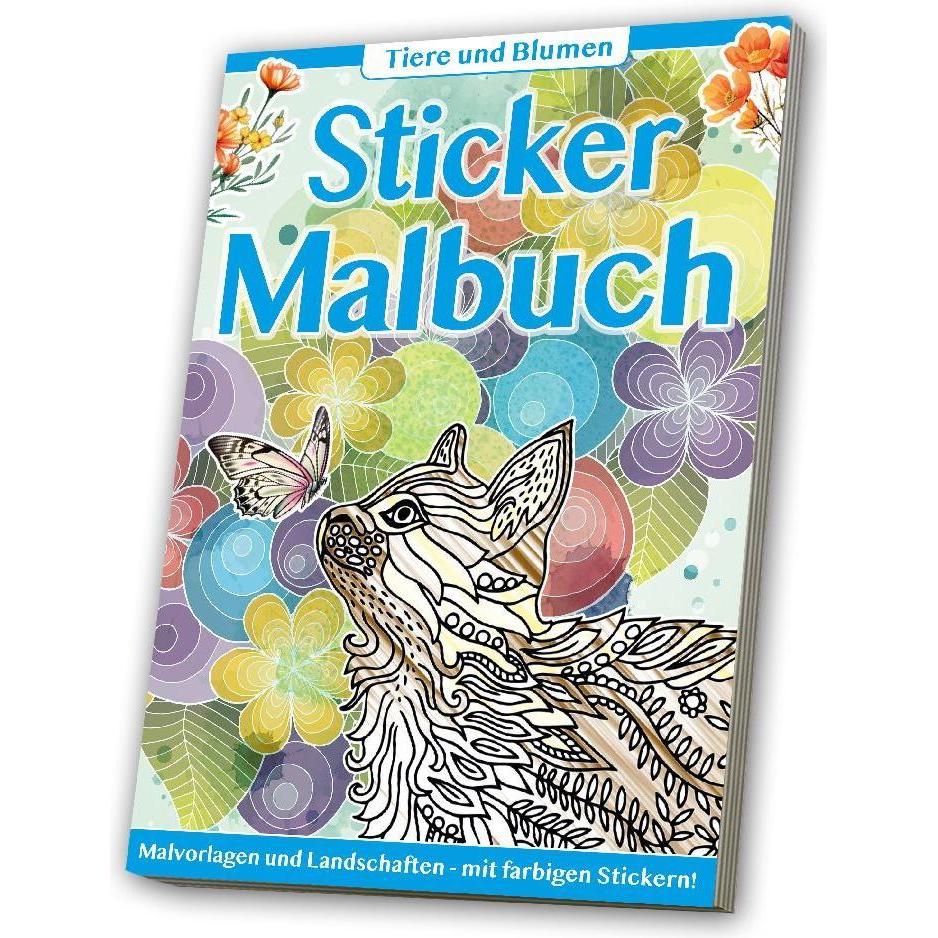 Media, Sticker, Sticker Malbuch: Erwachsene,Blumen.9139