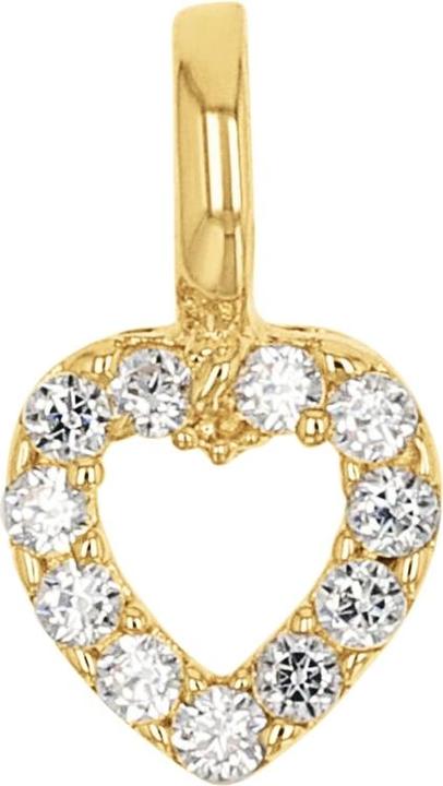 Image du produit Amor Pendentif pour femme, or 375, zirconium synth. | coeur (Or 375, 9 ct)