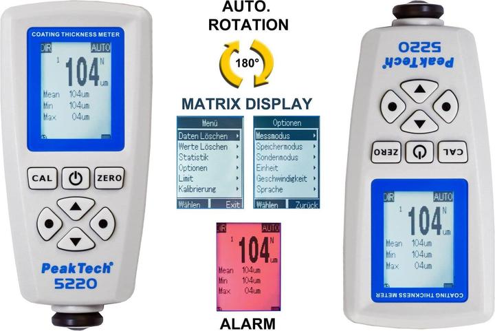 Actual product image Peaktech 5220 - Coating thickness gauge (P 5220) (Coating thickness gauge)