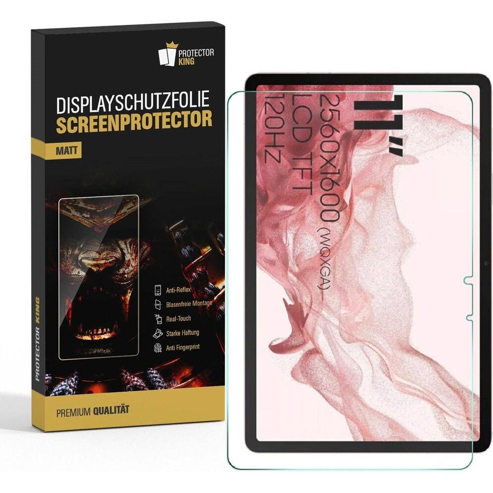 Protectorking 6x Premium Displayschutzfolie Matt Entspiegelt (4 Stück, Galaxy Tab S8), Tablet Schutzfolie