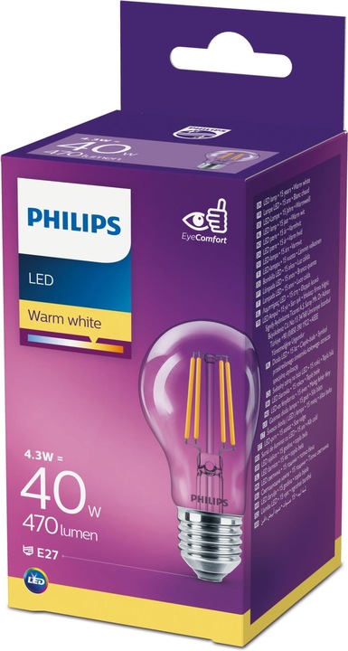 Produktbild Philips Lampe (E27, 4.30 W, 470 lm, 1 x, F)