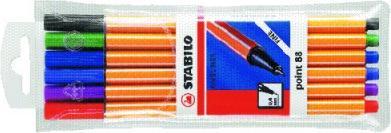 Produktbild STABILO point 88 Fineliner (Rot, Grün, Lila, Schwarz, Blau, Violett, 6 x)